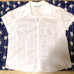 Sag Harbor white eyelet blouse, in excellent condition.